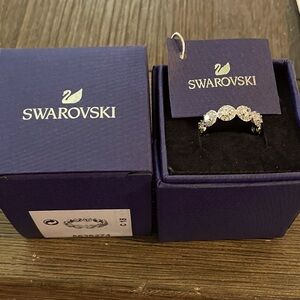 Swarovski Silver and White Crystal Ring